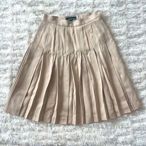 Ralph Lauren Tan Pleated Skirt
